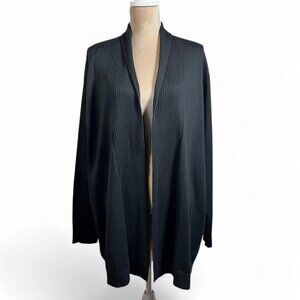 ESPERANZA Long Sleeve Black Cardigan Design Size 3X